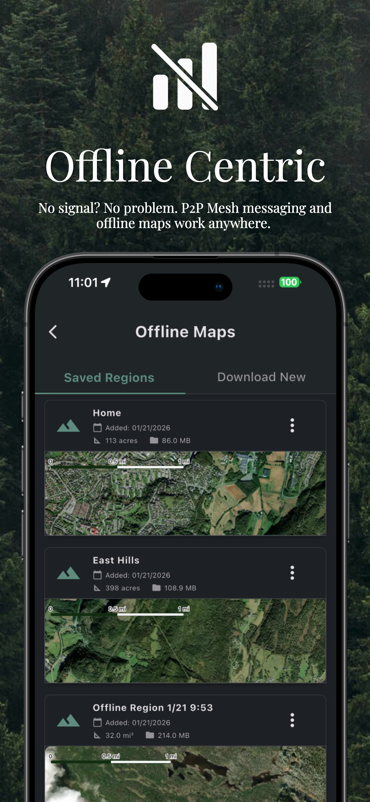 CoHunt - Offline Centric maps and P2P messaging