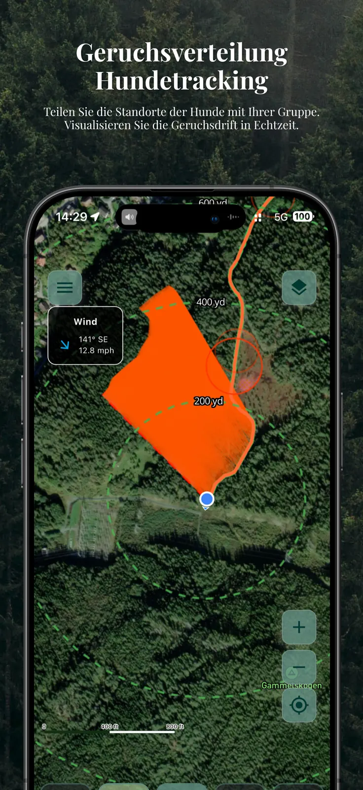 CoHunt - Geruchsverteilung und GPS-Hundeortung