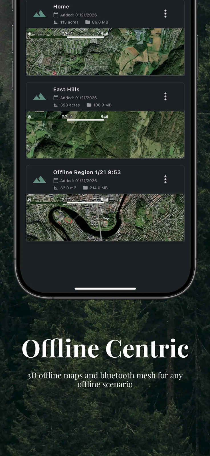 CoHunt - Offline centric maps that work without cell service